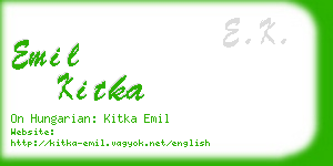 emil kitka business card